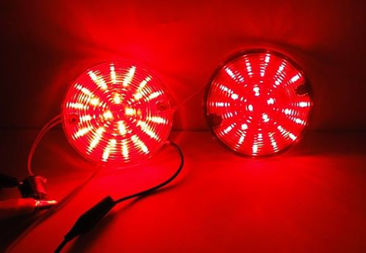 2x 1157 LED Daytime Turn Signal Panel Light DRL BAY15d Bulb Amber For Harley