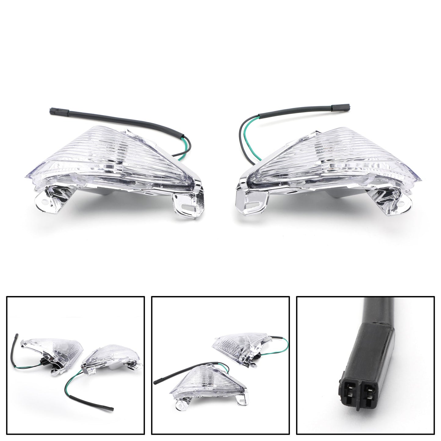 Front Turn Signals lens for Kawasaki ZX14R ZX10R ZX636/ZX6R Ninja 650F Concours