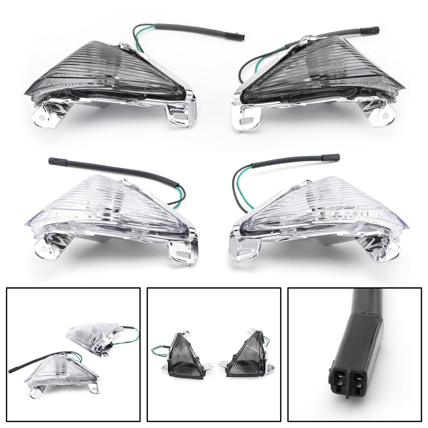 Front Turn Signals lens for Kawasaki ZX14R ZX10R ZX636/ZX6R Ninja 650F Concours Generic