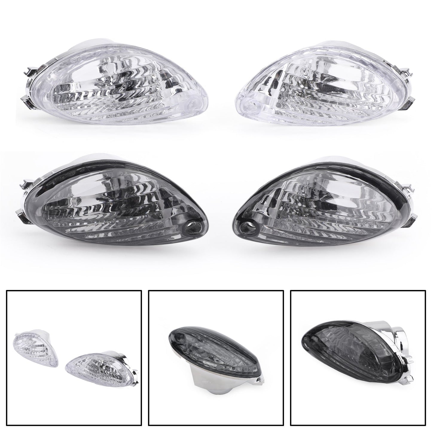 Rear Turn Signals Lens For Suzuki Hayabusa GSXR1300 2008-2012 Clear