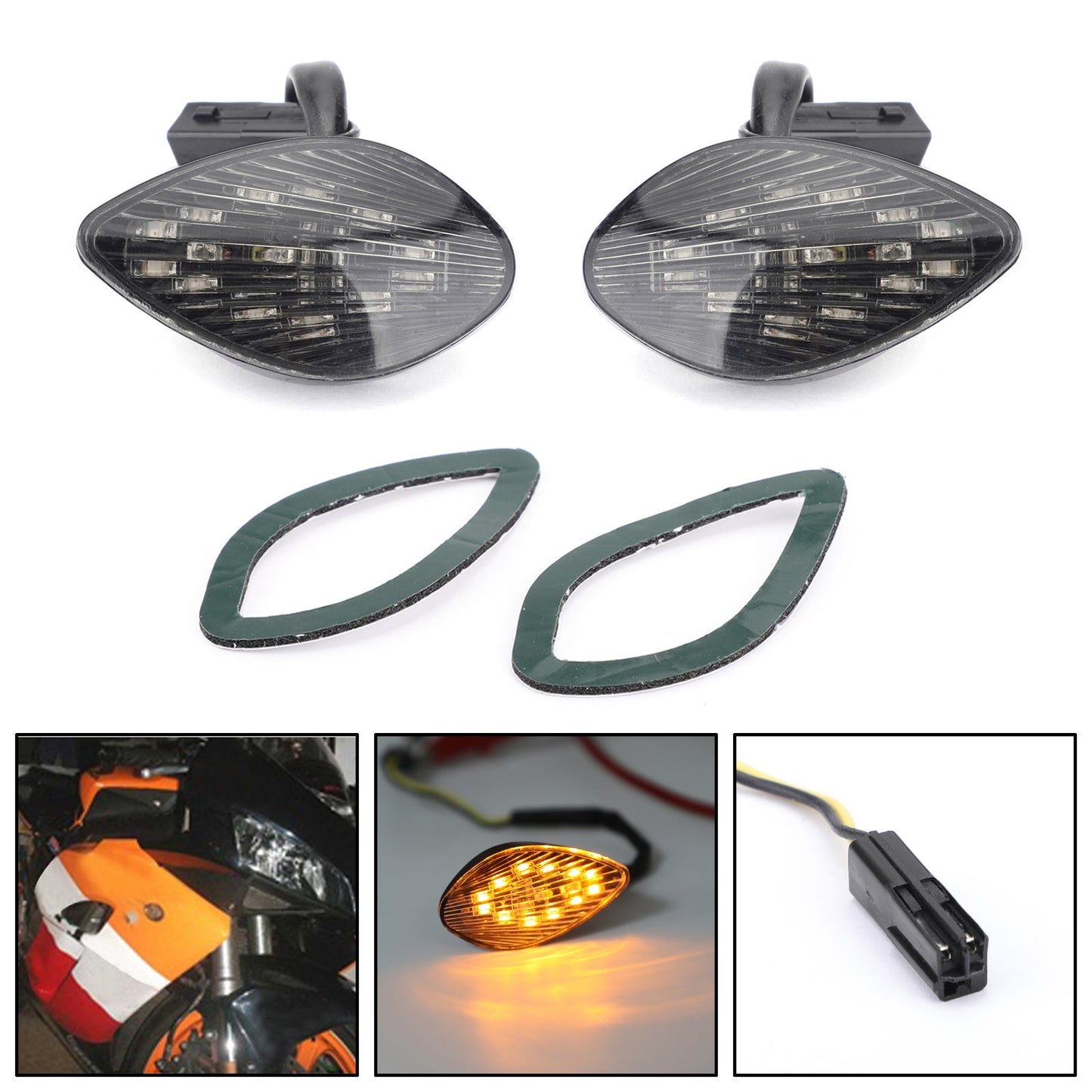 Clear Turn Signals For Honda CBR 1000 RR Flush Mount 2004-2005