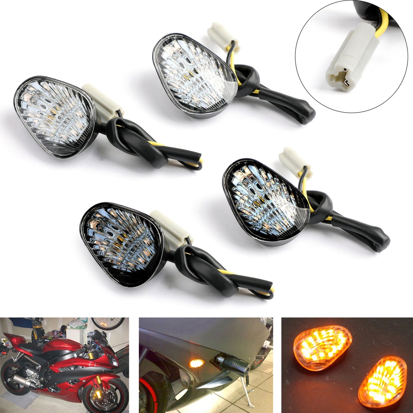 2006 2007 2008 Yamaha YZF R6 Flush Mount LED Euro Turn Signals