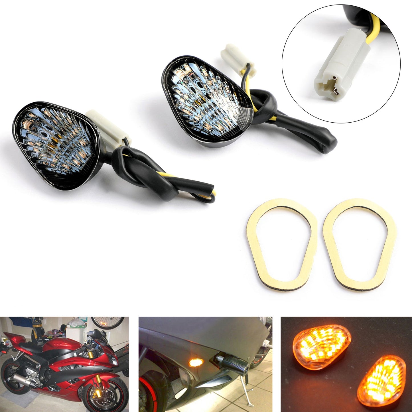 2006 2007 2008 Yamaha YZF R6 Flush Mount LED Euro Turn Signals