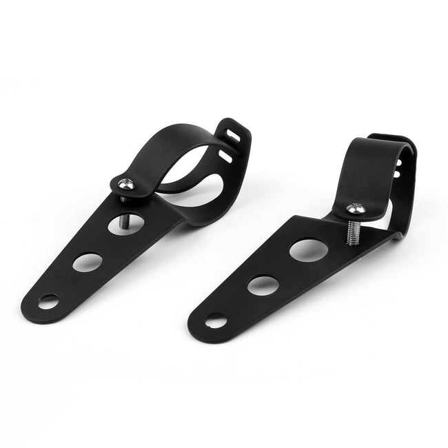 Universal Side Mount Headlight Brackets Fit Motorcycles With 34-46mm Fork Tubes