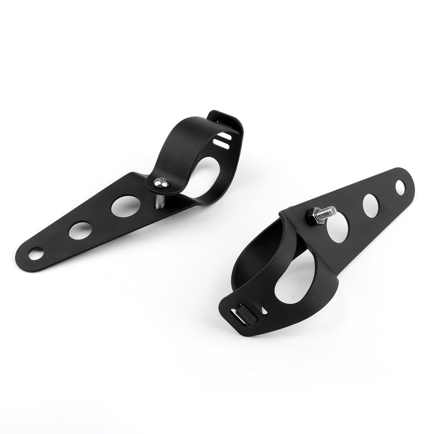 Universal Side Mount Headlight Brackets Fit Motorcycles With 34-46mm Fork Tubes