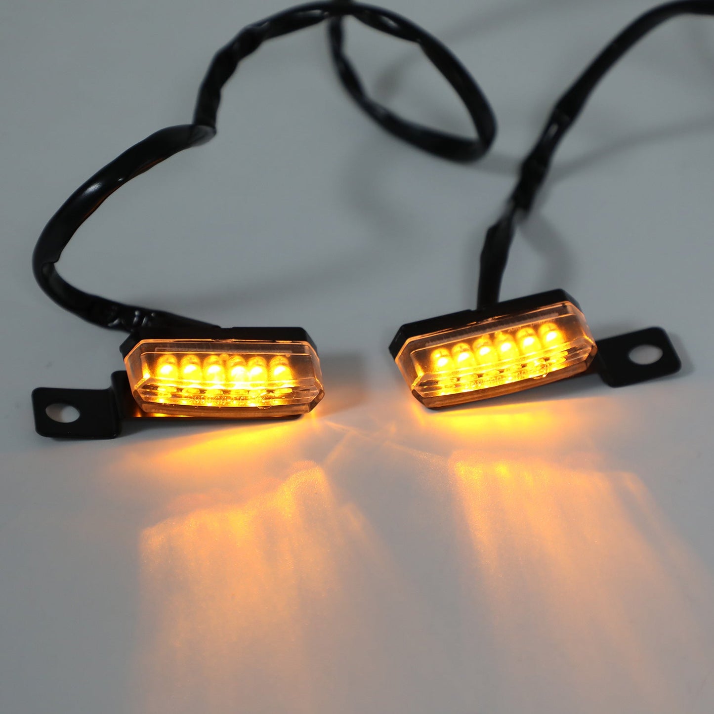 1 Pair Universal Motorcycle LED Front Turn Signal Lamp Indicator Light Generic