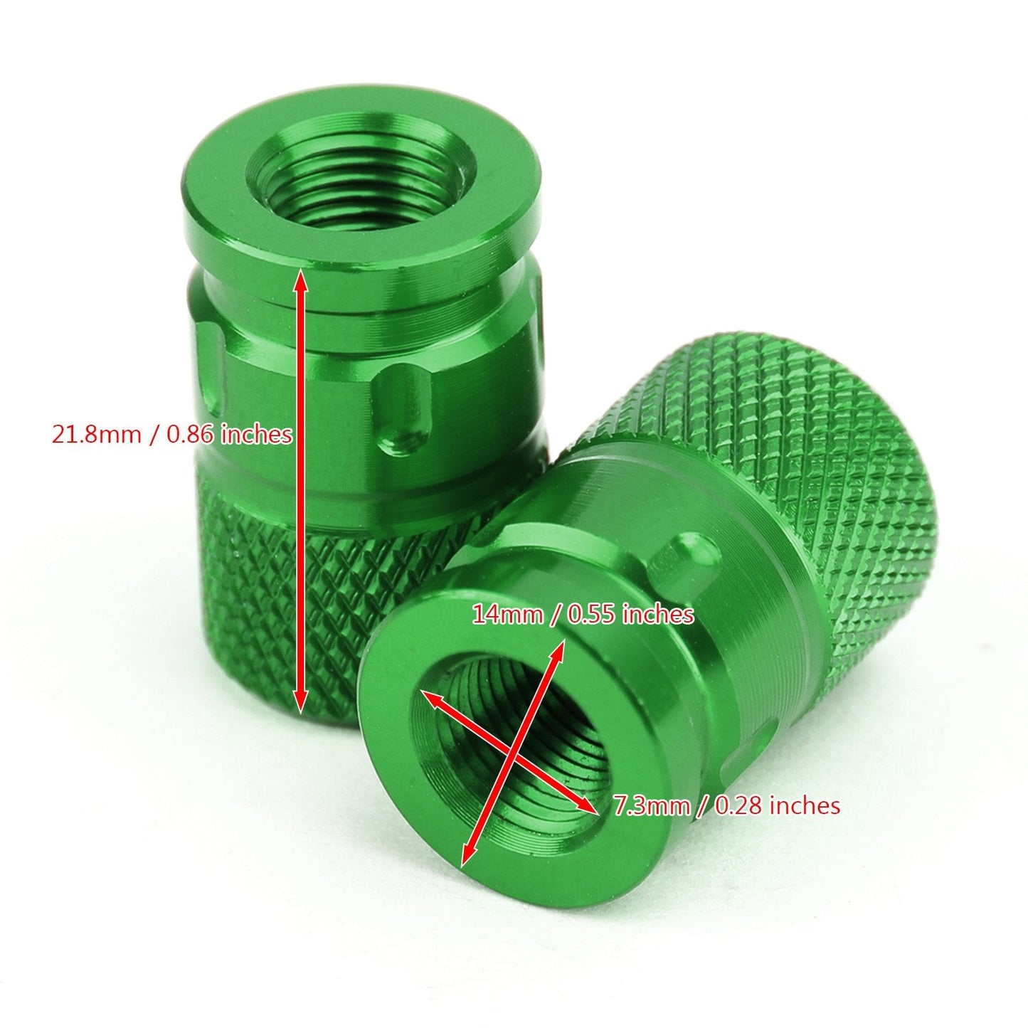 2pcs CNC Black Anti-Thief Tire Valve Stem Caps For Car Truck Bike Motorcycle