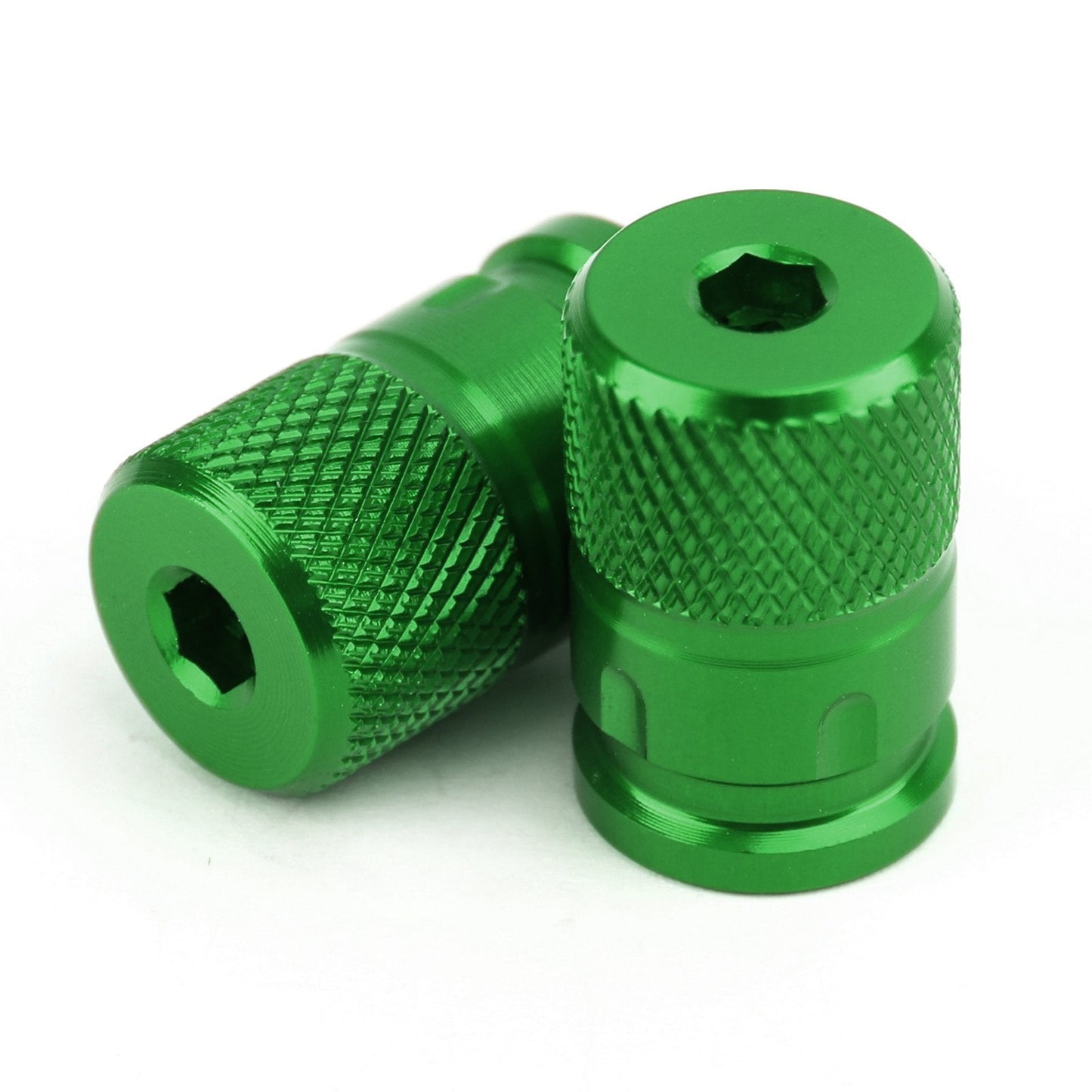 2pcs CNC Black Anti-Thief Tire Valve Stem Caps For Car Truck Bike Motorcycle