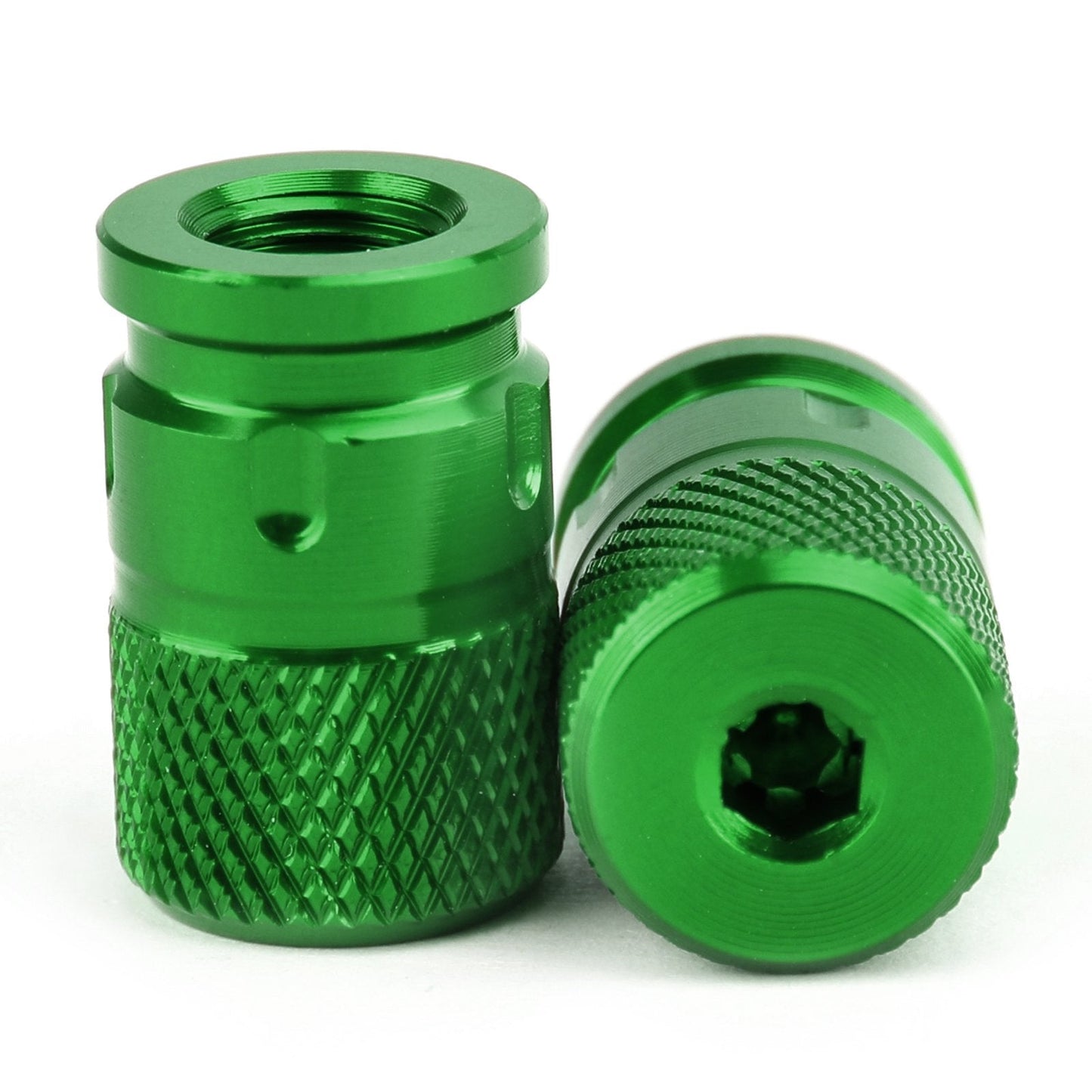 2pcs CNC Black Anti-Thief Tire Valve Stem Caps For Car Truck Bike Motorcycle