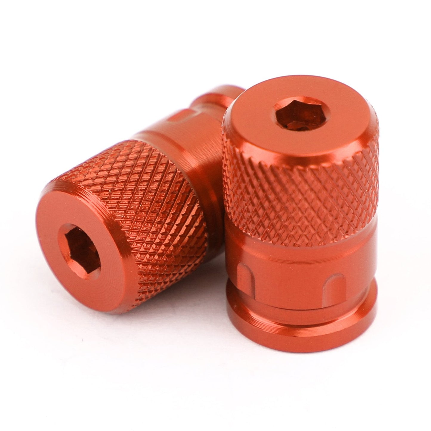 2pcs CNC Black Anti-Thief Tire Valve Stem Caps For Car Truck Bike Motorcycle