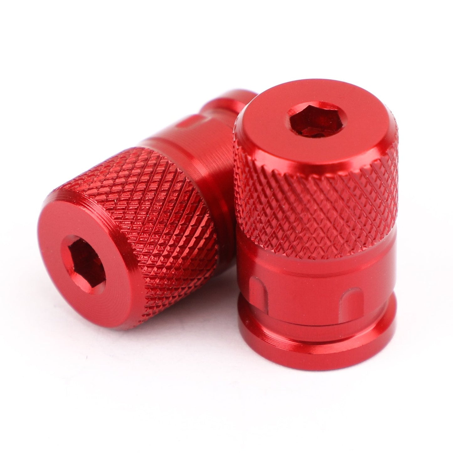 2pcs CNC Black Anti-Thief Tire Valve Stem Caps For Car Truck Bike Motorcycle