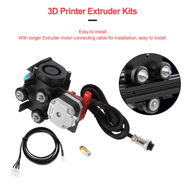 12V 3D Printer MK8 Direct Drive Hotend Pulley Turbo Fan Extruder for CR-10 S4 S5