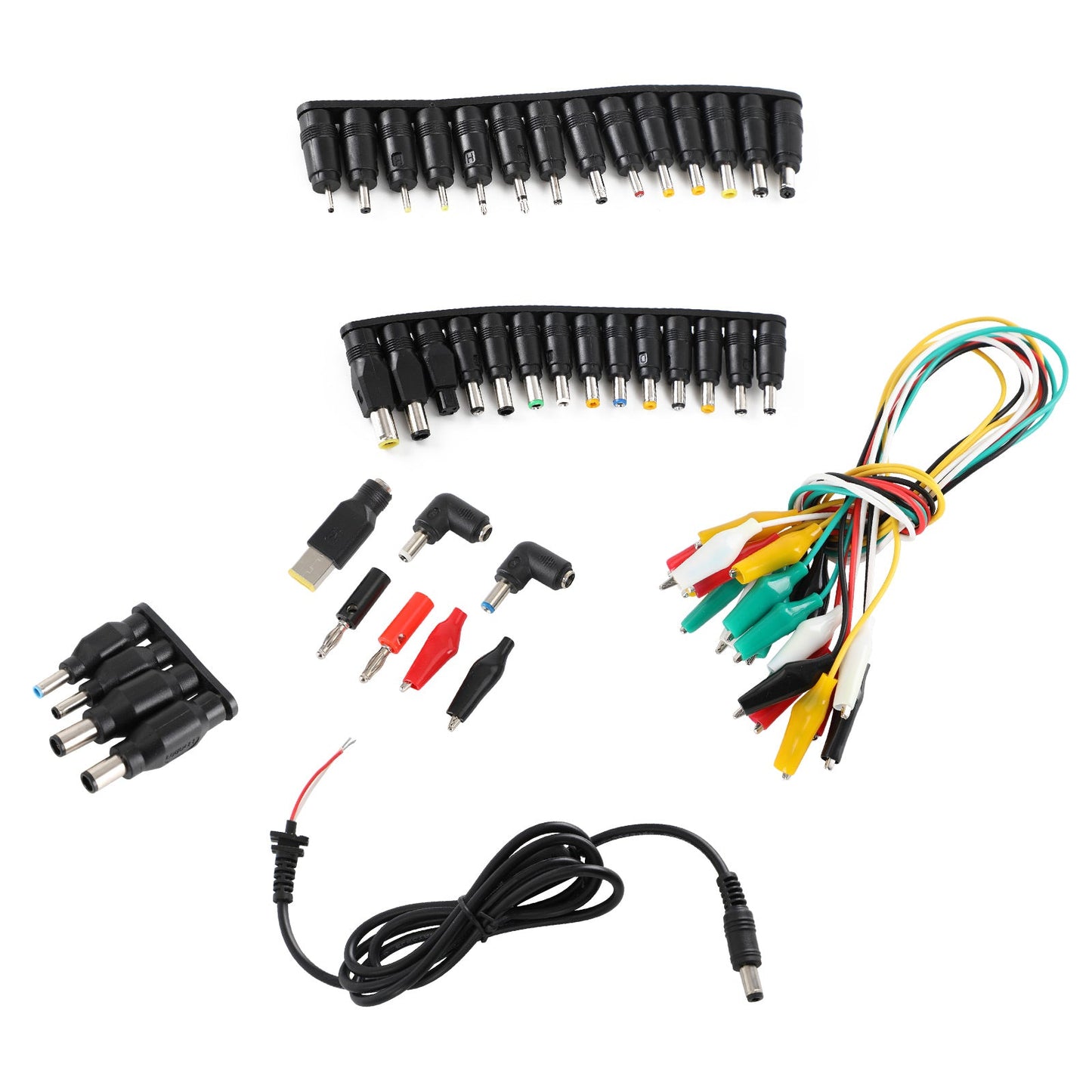 16 Pcs Universal Laptop DC Power Supply Adapter Connector Power with Cable