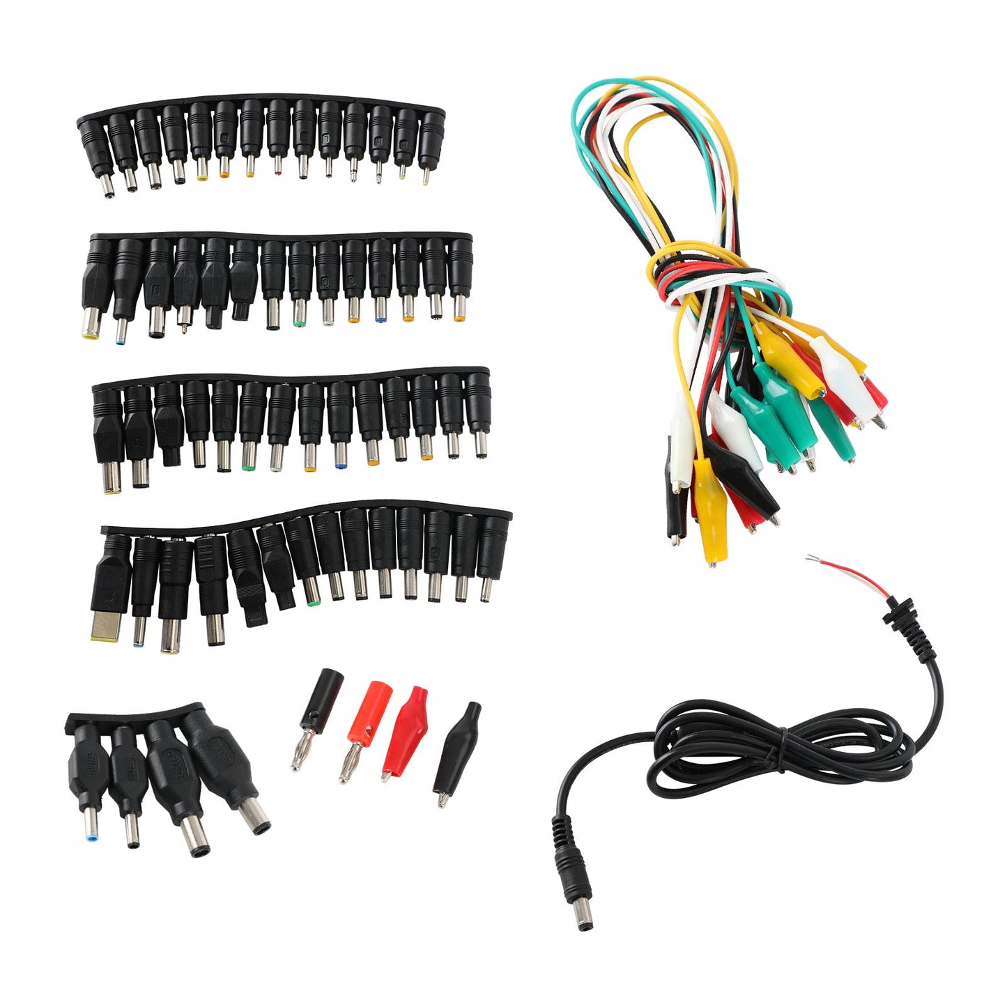 16 Pcs Universal Laptop DC Power Supply Adapter Connector Power with Cable