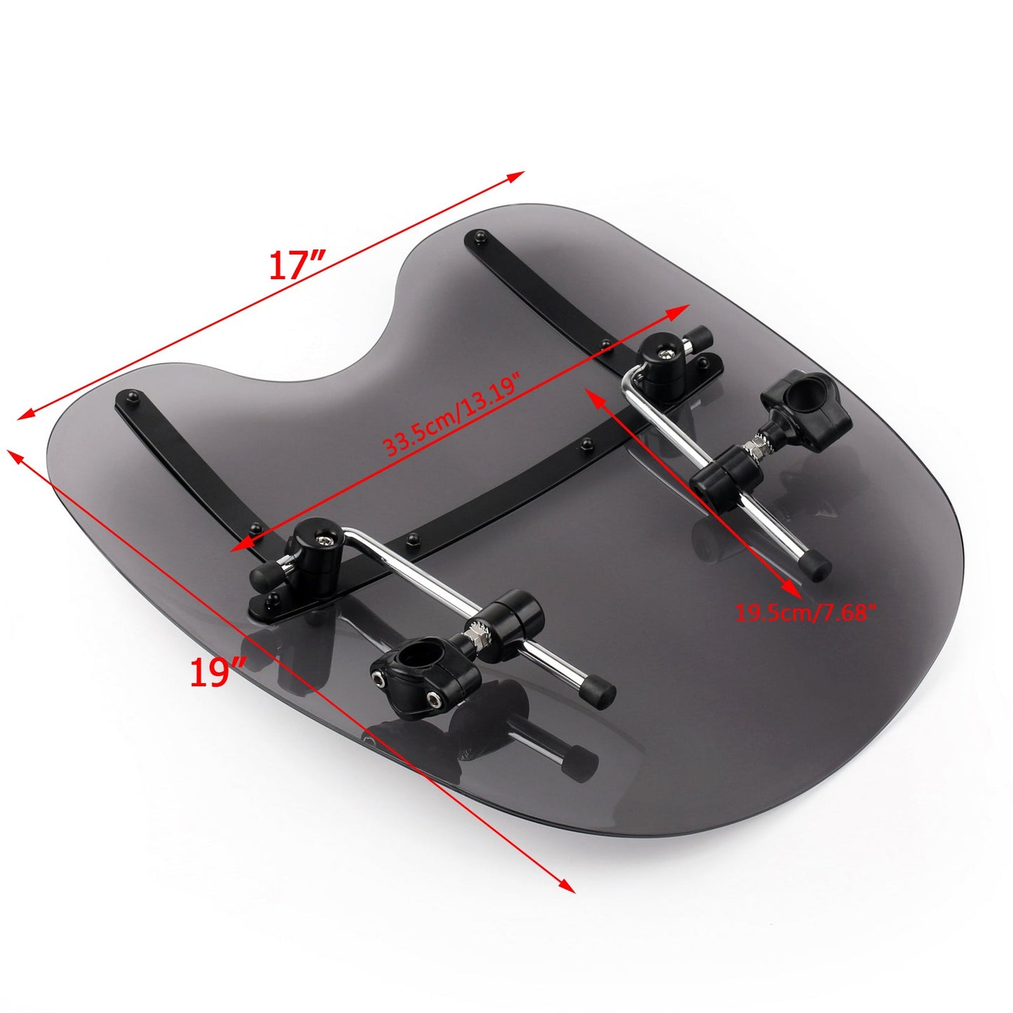 Large 19x17 Windshield Windscreen For Sportster Dyna Glide Softail Touring Generic