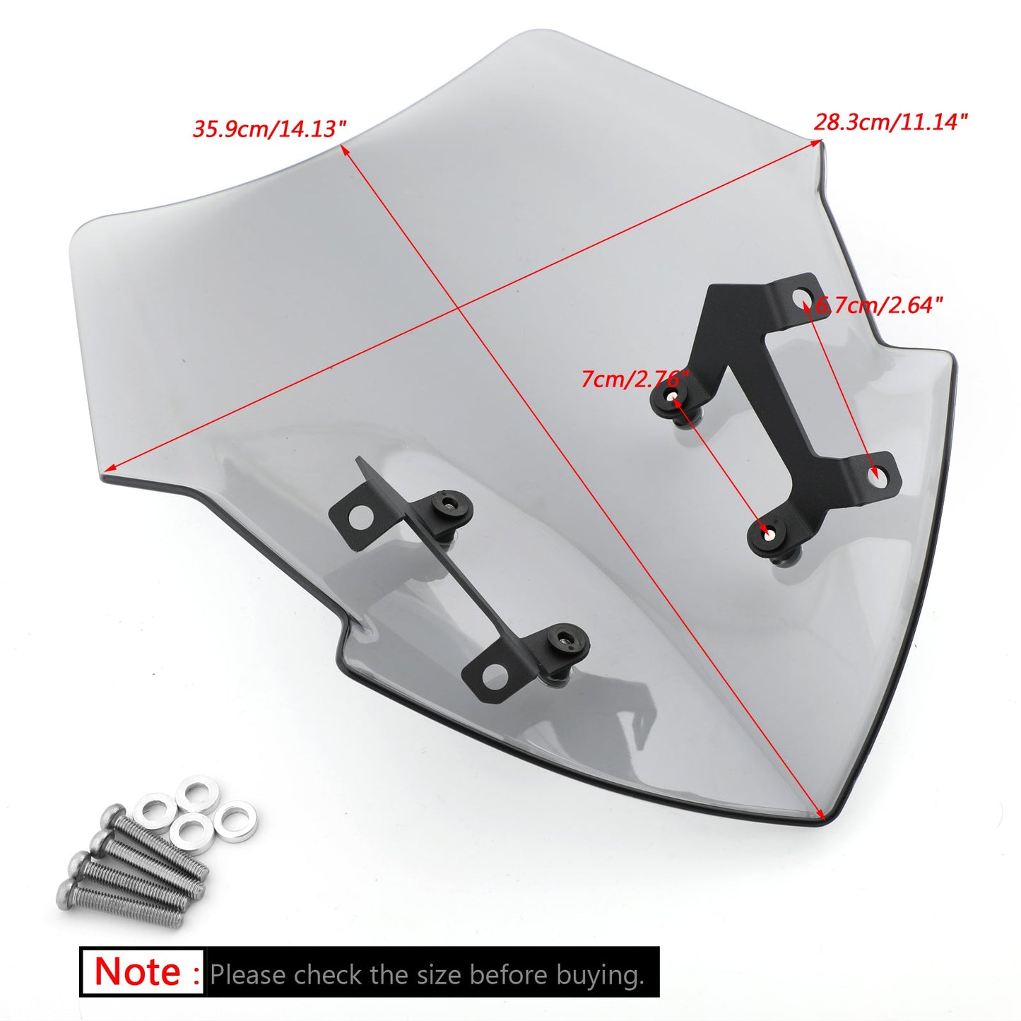 Windshield Windscreen Wind Shield Protector For 2018-19 Yamaha FZ 07 MT 07 Generic