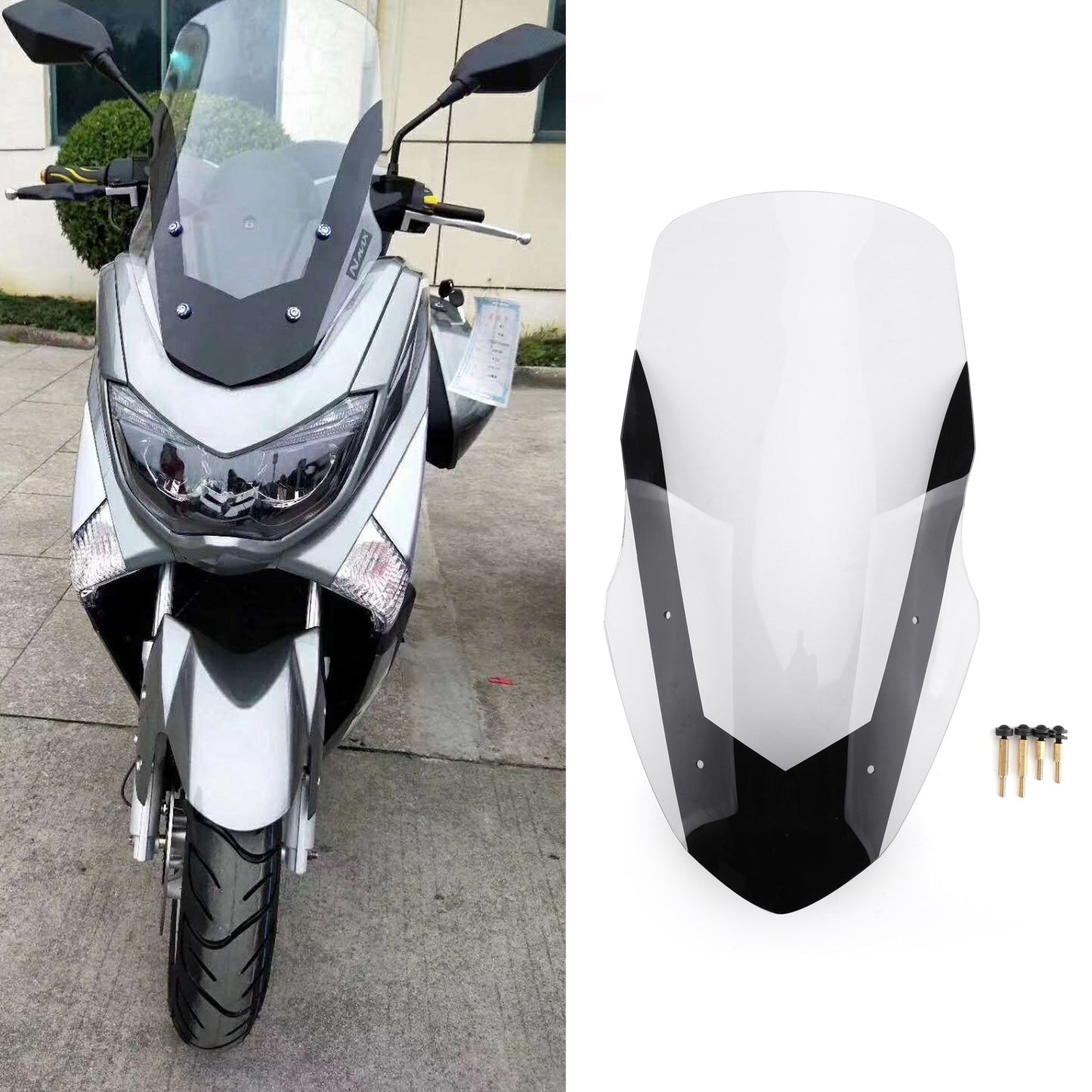 ABS Windscreen Windshield Deflector For Yamaha 2016-2018 NMAX155 N-MAX 125 Generic