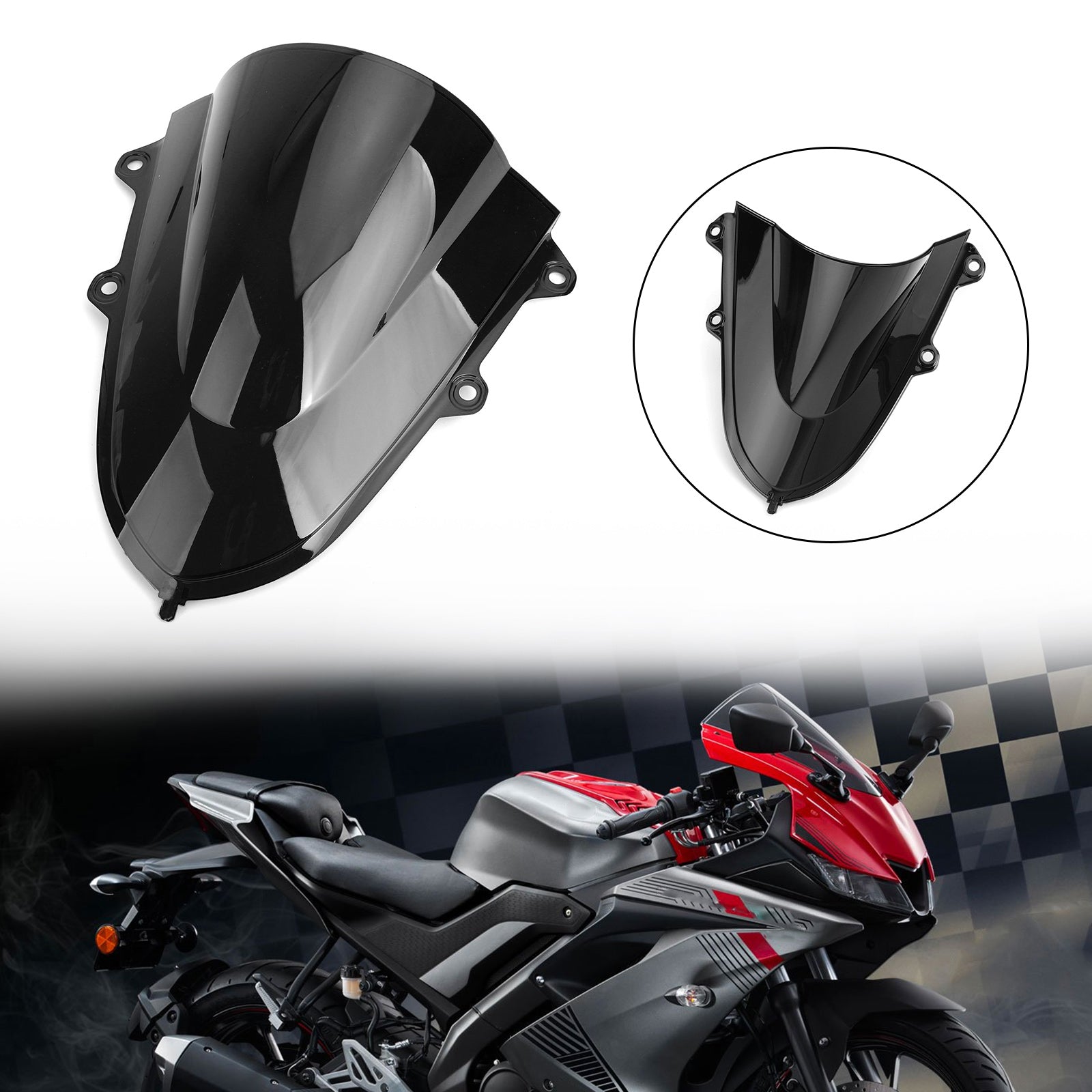 ABS Plastic Motorcycle Windshield WindScreen for Yamaha YZF R15 V3 2017 ...