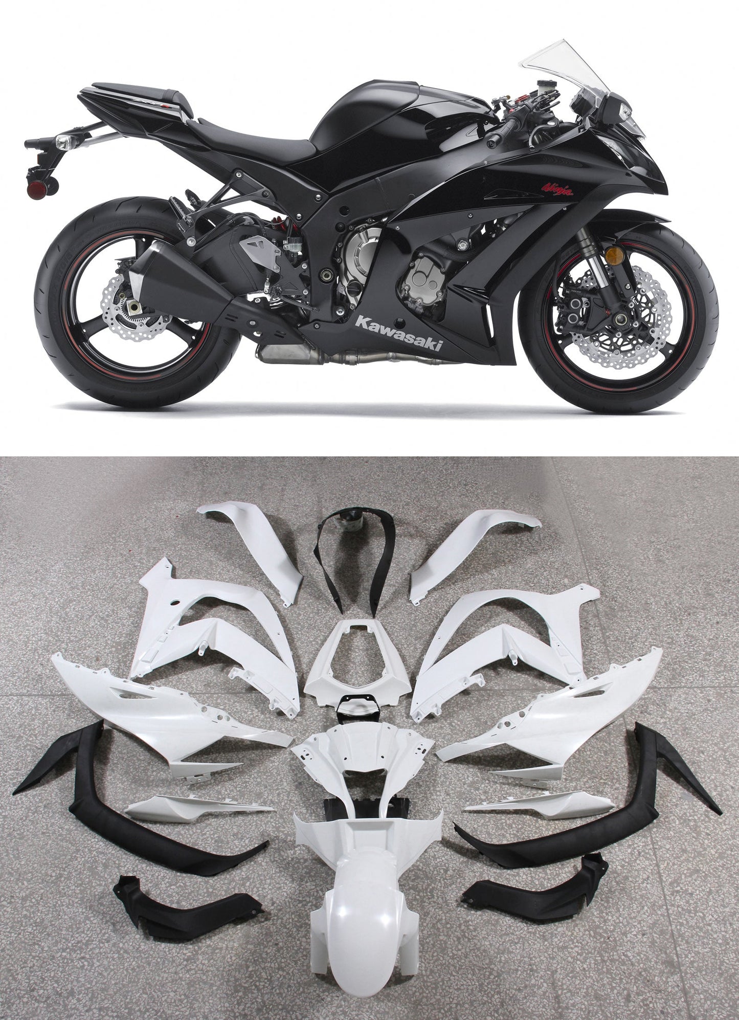 2011-2015 Kawasaki ZX10R Amotopart Fairings Fairing Kit