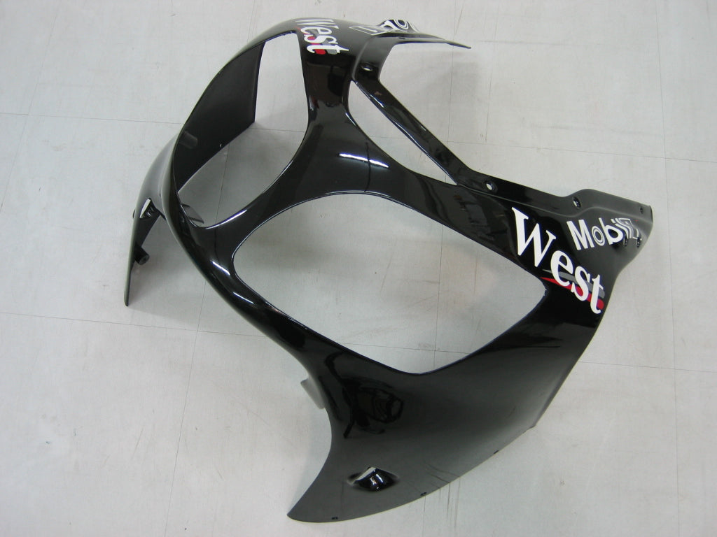 2000-2001 Kawasaki ZX12R Amotopart Fairings Black White West Racing