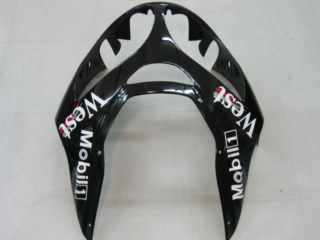 2000-2001 Kawasaki ZX12R Amotopart Fairings Black White West Racing