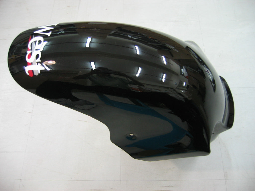 2000-2001 Kawasaki ZX12R Amotopart Fairings Black White West Racing