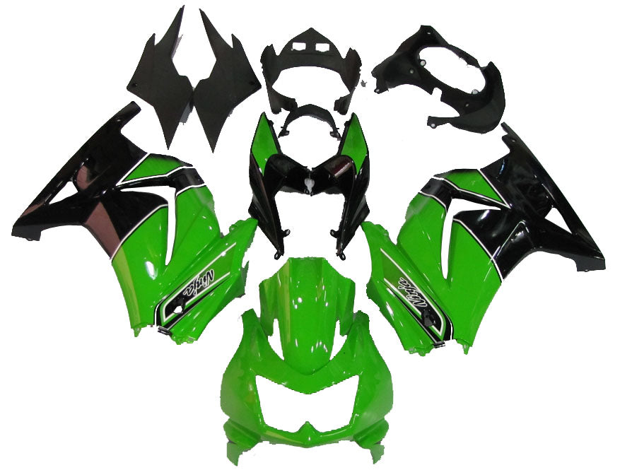 2008-2012 Kawasaki ZX250R EX250 Amotopart Fairings White Black Ninja ZX250 Racing