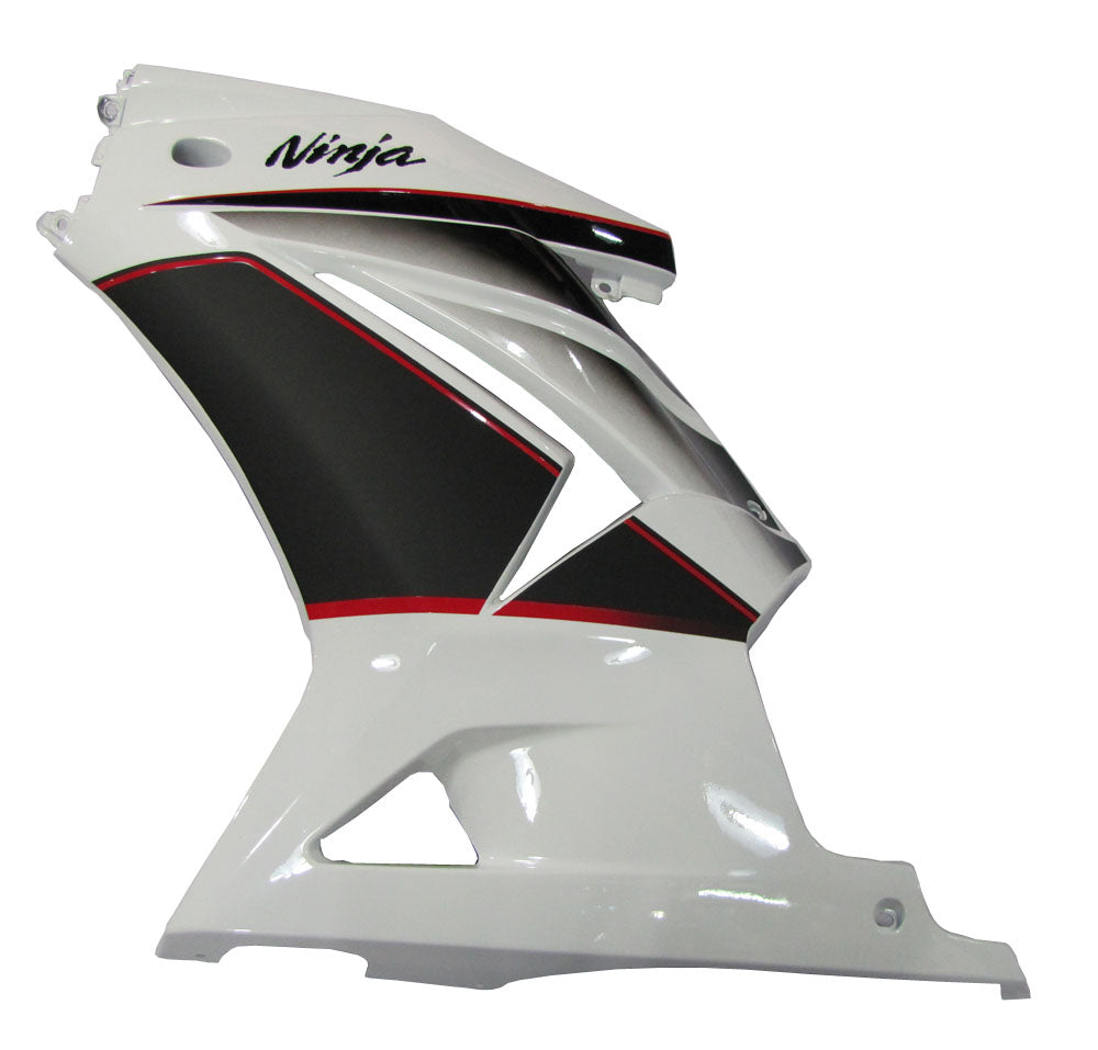 2008-2012 Kawasaki ZX250R EX250 Amotopart Fairings White Black Ninja ZX250 Racing