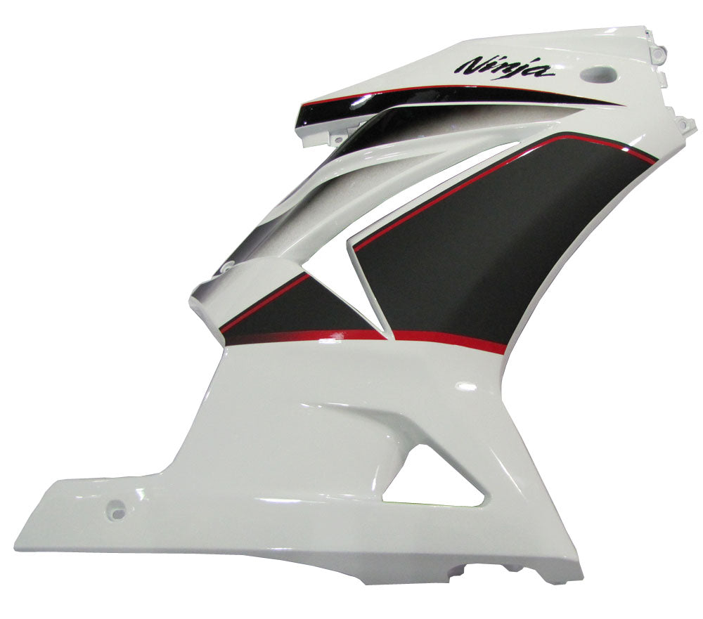 2008-2012 Kawasaki ZX250R EX250 Amotopart Fairings White Black Ninja ZX250 Racing