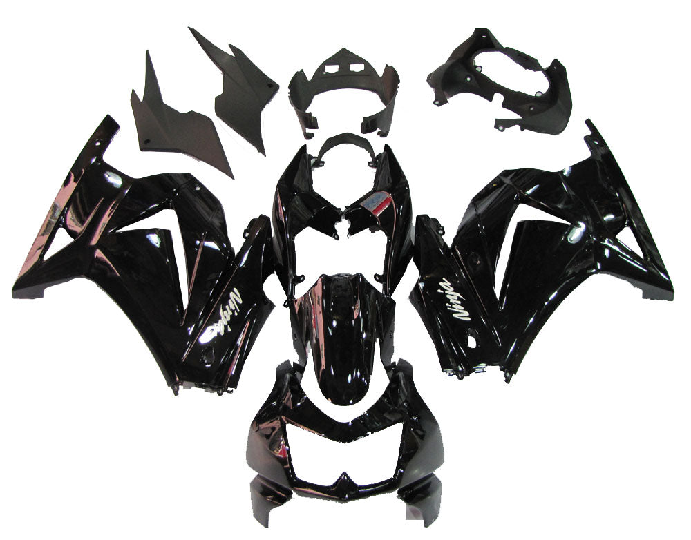 2008-2012 Kawasaki ZX250R EX250 Amotopart Fairings White Black Ninja ZX250 Racing