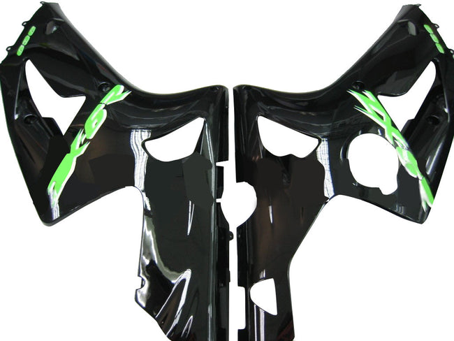 2003-2004 Kawasaki ZX6R 636 Amotopart Fairings Black Green ZX6R Racing