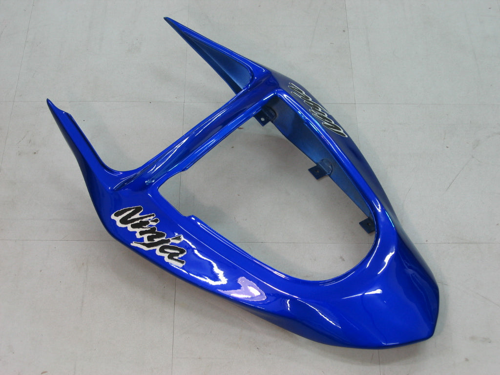 2003-2004 Kawasaki ZX6R 636 Amotopart Fairings Blue Ninja Racing