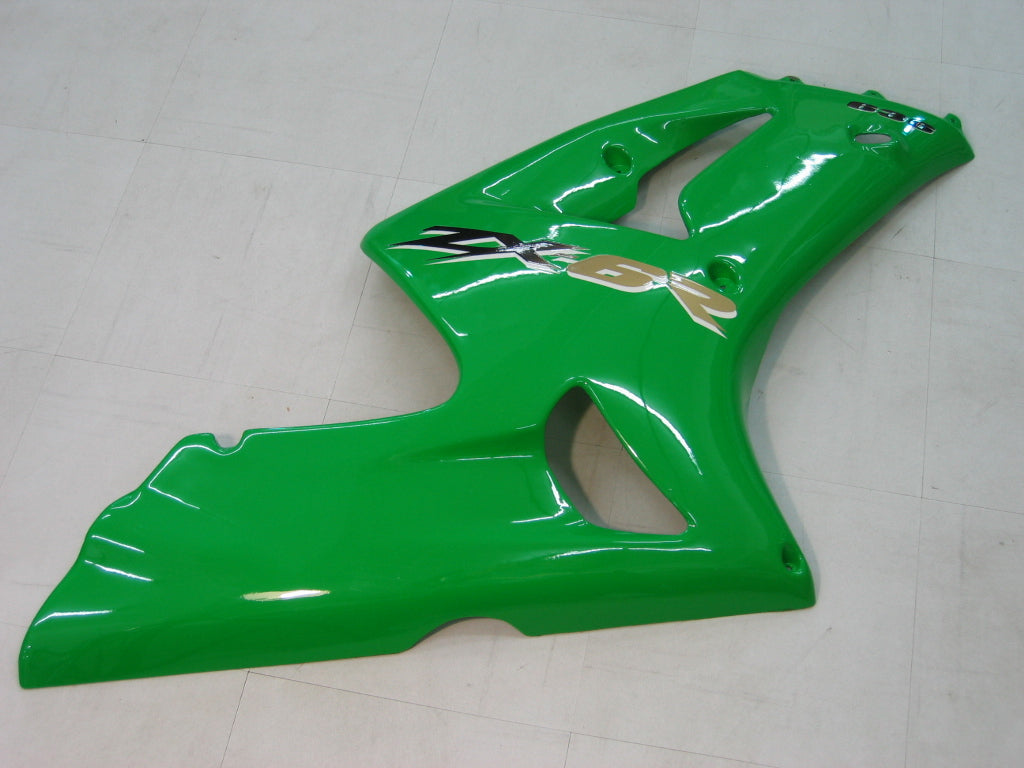 2003-2004 Kawasaki ZX6R 636 Amotopart Fairings Green Ninja Racing