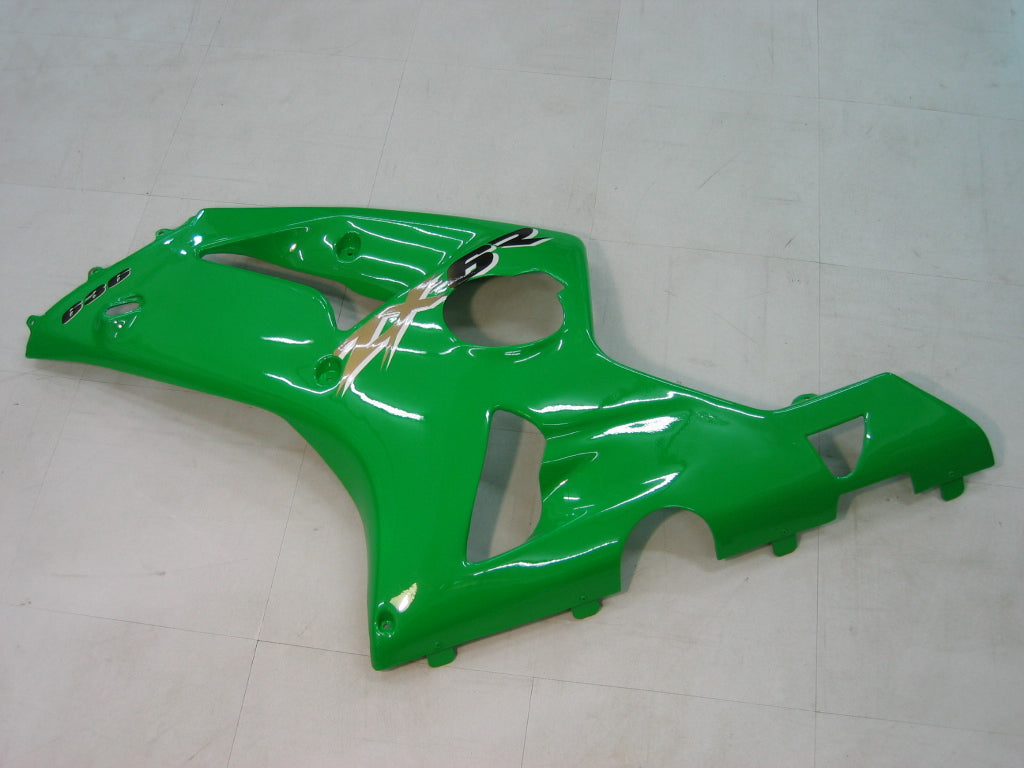 2003-2004 Kawasaki ZX6R 636 Amotopart Fairings Green Ninja Racing