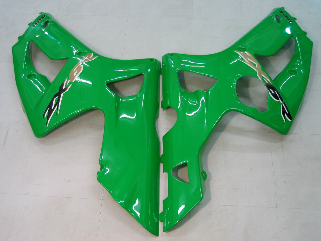 2003-2004 Kawasaki ZX6R 636 Amotopart Fairings Green Ninja Racing