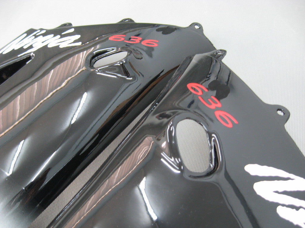 2003-2004 Kawasaki ZX6R 636 Amotopart Fairings Black West Ninja Racing