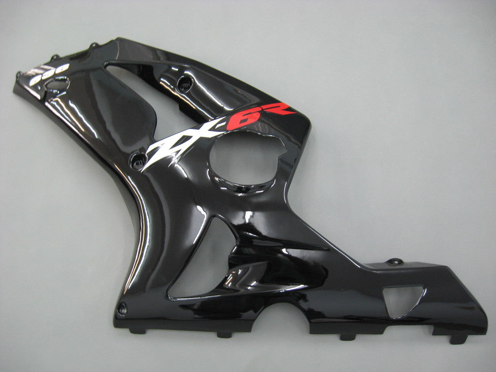 2003-2004 Kawasaki ZX6R 636 Amotopart Fairings Black Ninja Racing