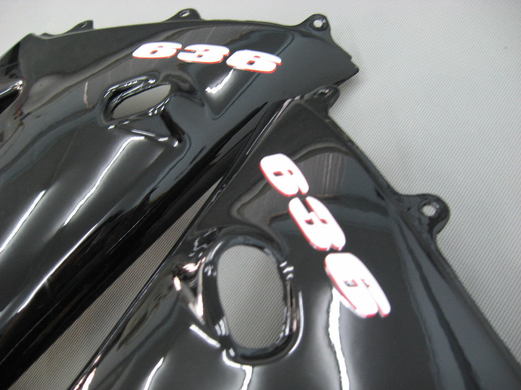 2003-2004 Kawasaki ZX6R 636 Amotopart Fairings Black Ninja Racing