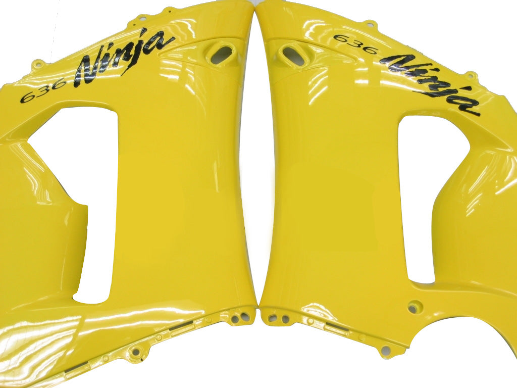 2005-2006 Kawasaki ZX6R 636 Amotopart Fairings Yellow Black Ninja Racing Customs Fairing