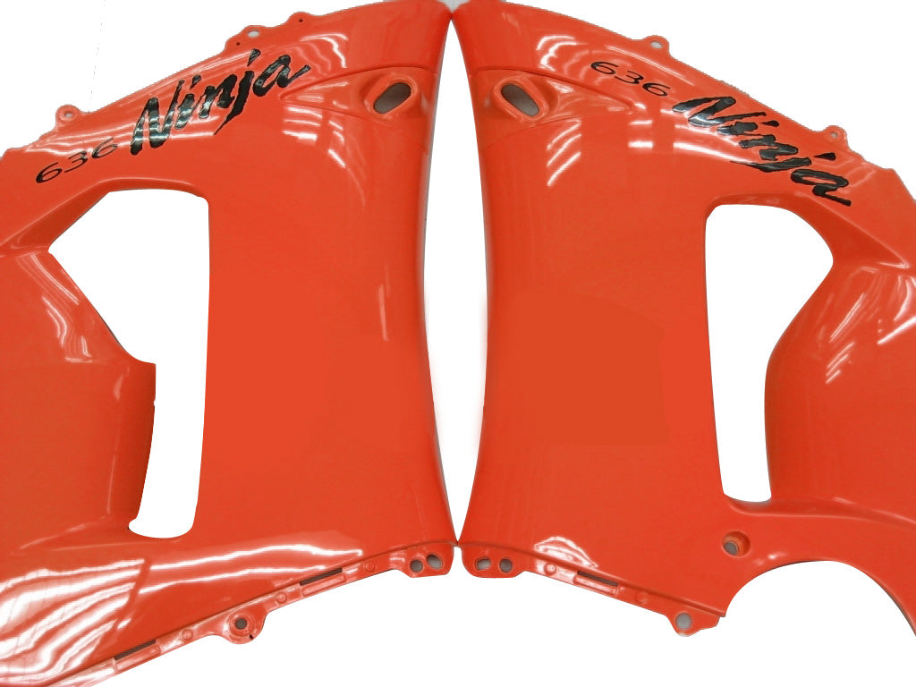 2005-2006 Kawasaki ZX6R 636 Amotopart Fairings Orange Black elf Ninja Racing Customs Fairing