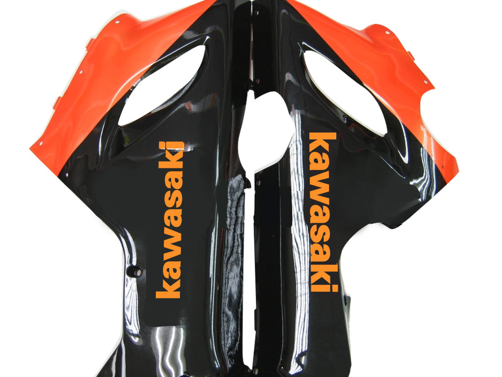 2005-2006 Kawasaki ZX6R 636 Amotopart Fairings Orange Black elf Ninja Racing Customs Fairing