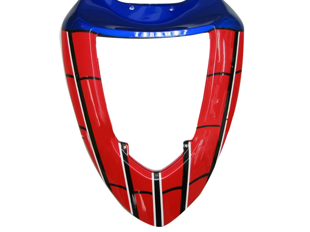 2005-2006 Kawasaki ZX6R 636 Amotopart Fairings Red & Blue Spider Man Racing Customs Fairing