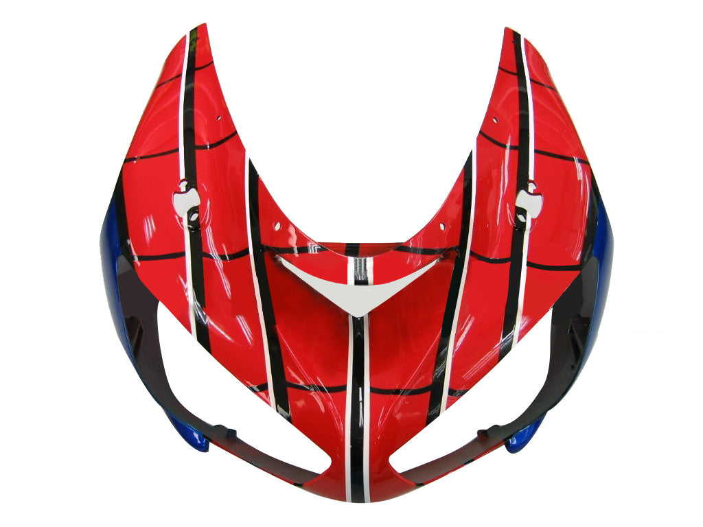 2005-2006 Kawasaki ZX6R 636 Amotopart Fairings Red & Blue Spider Man Racing Customs Fairing