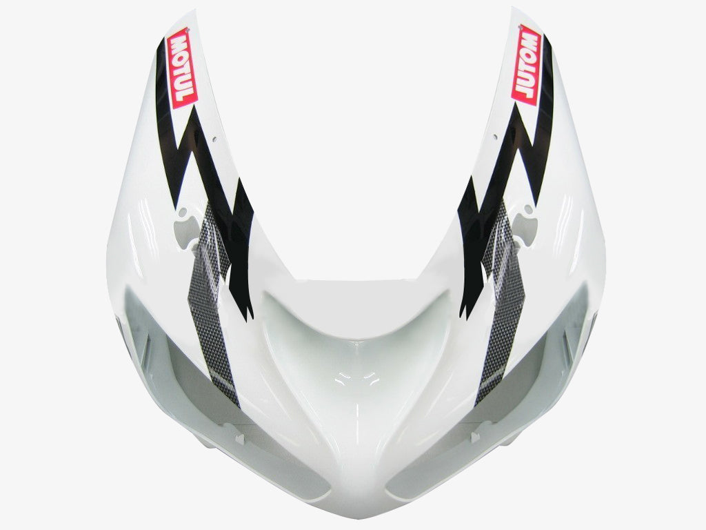 2005-2006 Kawasaki ZX6R 636 Amotopart Fairings White Black Corona Racing Customs Fairing