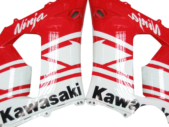 2005-2006 Kawasaki ZX6R 636 Amotopart Fairings Red White Black Ninja Racing Customs Fairing