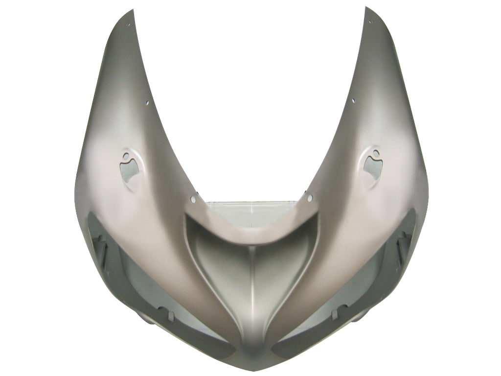 2005-2006 Kawasaki ZX6R 636 Amotopart Fairings Matte Silver & Black Ninja Racing Customs Fairing