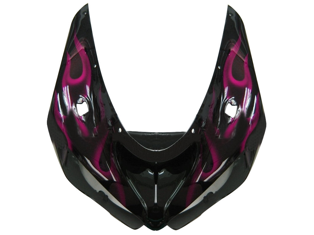 2005-2006 Kawasaki ZX6R 636 Amotopart Fairings Black & Purple Flame Ninja Racing Customs Fairing