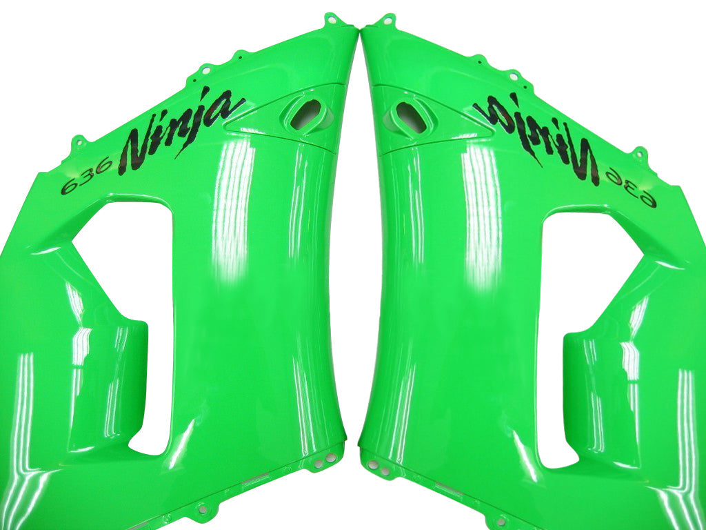 2005-2006 Kawasaki ZX6R 636 Amotopart Fairings Green Ninja Racing Customs Fairing