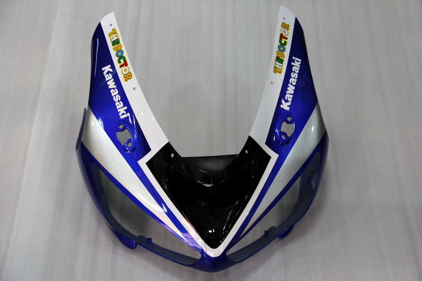 2005-2006 Kawasaki ZX6R ZX636 Amotopart Fairings Blue White FIAT Racing Customs Fairing