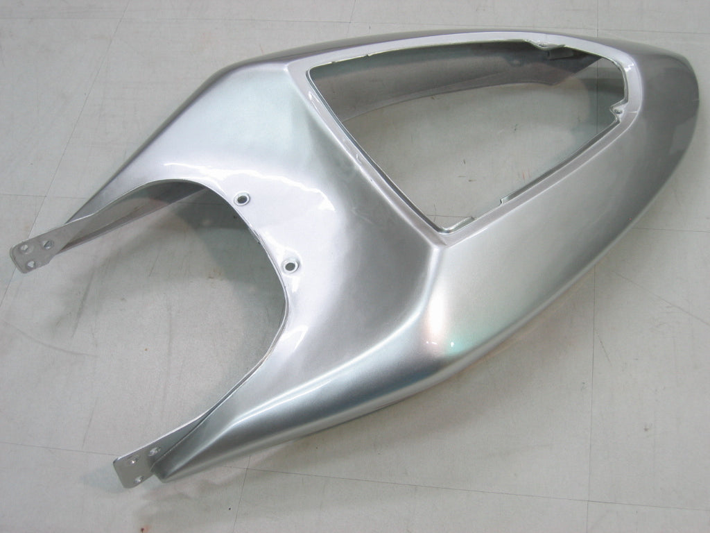 2005-2006 Kawasaki ZX6R 636 Amotopart Fairings Silver & Red Flame Ninja Racing Customs Fairing